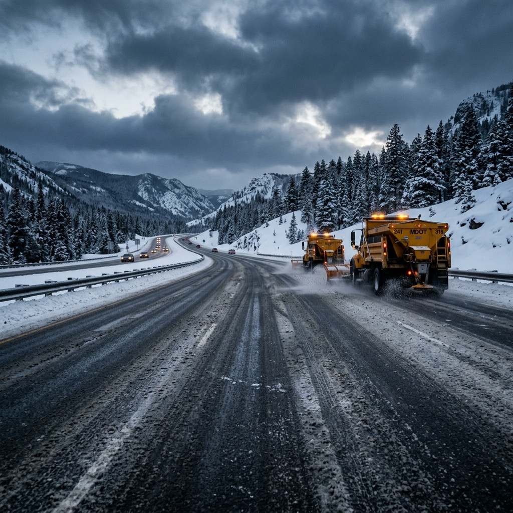 Industrial road de-icing salt
