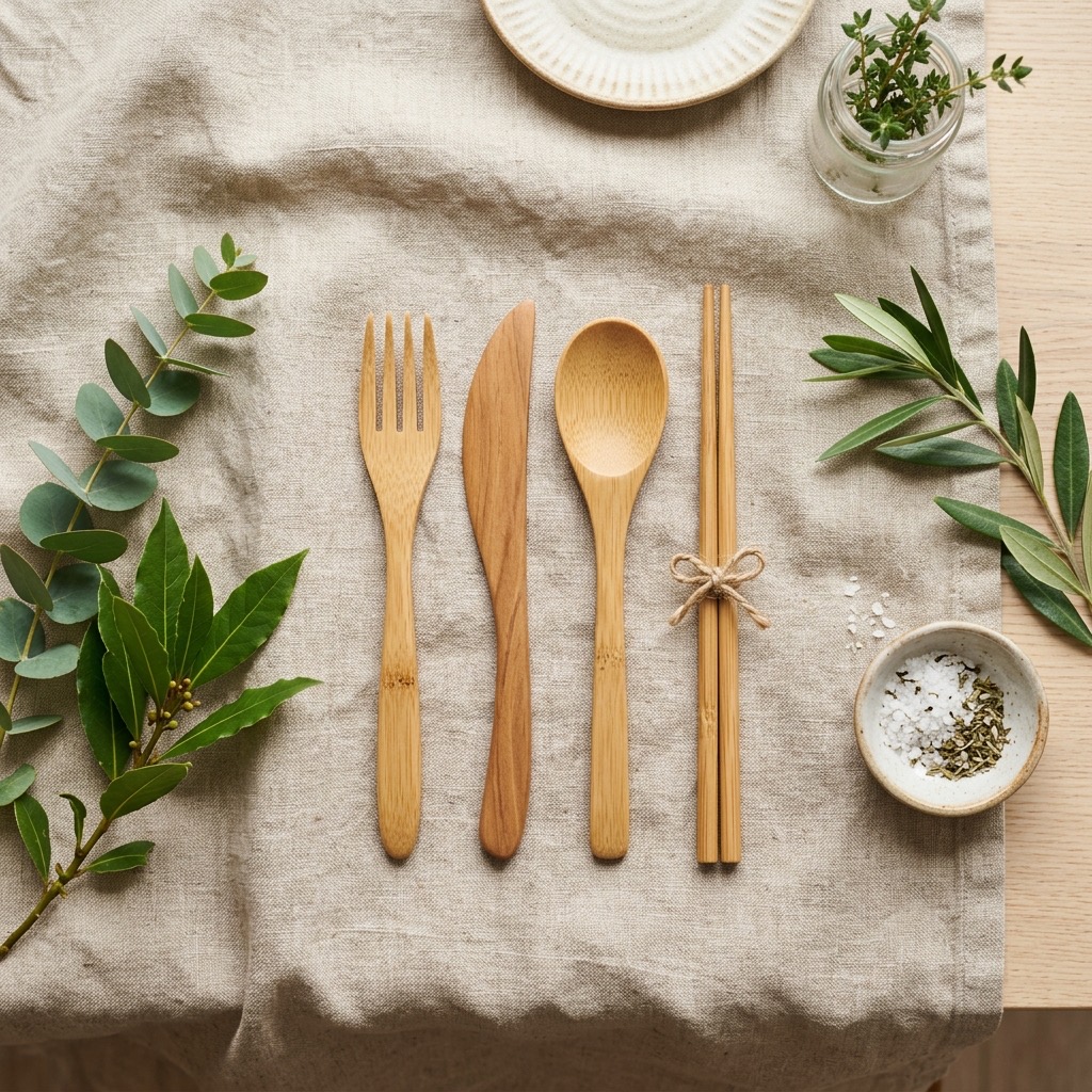 Eco friendly wooden utensils